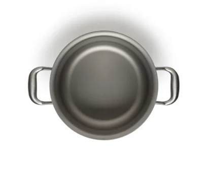 Topf ∅ 24 cm – Oberfläche aus Reintitan – Bild 2
