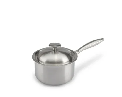 S2 6-teiliges Set –-Stielkasserolle Ø 16 cm , Kochtopf Ø 20 und Topf Ø 24 cm - Oberfläche aus Reintitan – Bild 5