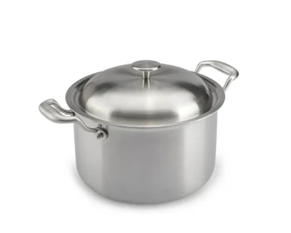 C2 – teiliges Set – 3 -ply Topf Ø 24 cm - Oberfläche aus Reintitan – und Reintitan Dämpfeinsatz Ø 24 cm – Bild 8