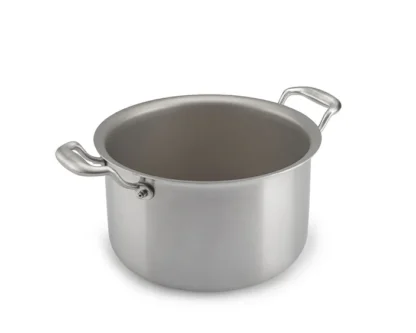 C2 – teiliges Set – 3 -ply Topf Ø 24 cm - Oberfläche aus Reintitan – und Reintitan Dämpfeinsatz Ø 24 cm – Bild 7